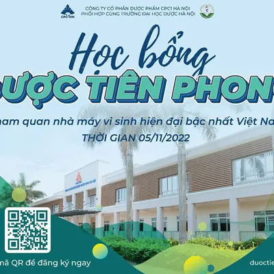 Học bổng Dược Tiên Phong dành cho tân sinh viên ngành Công nghệ sinh học khóa 1 Trường Đại học Dược Hà Nội